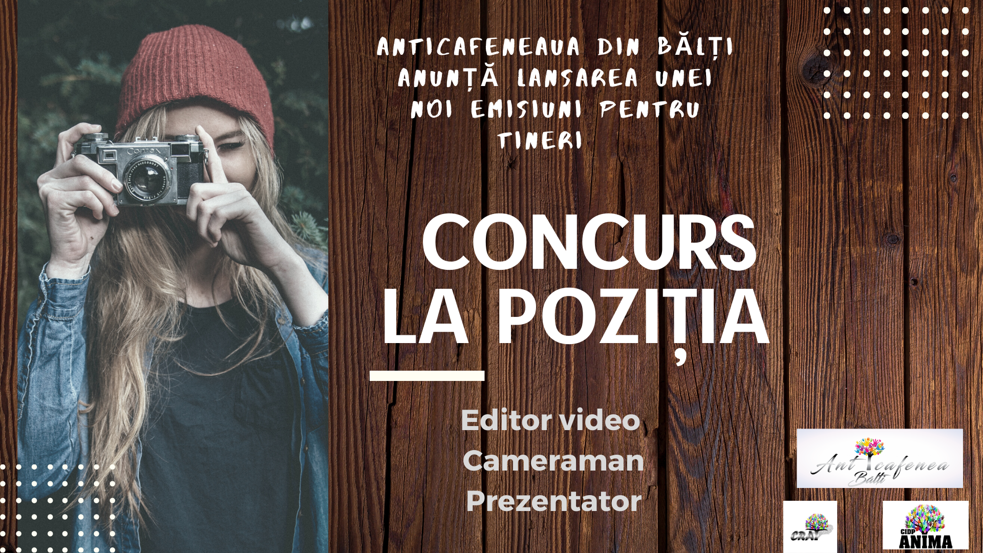 Concurs poziții pentru Tineri jurnaliști!