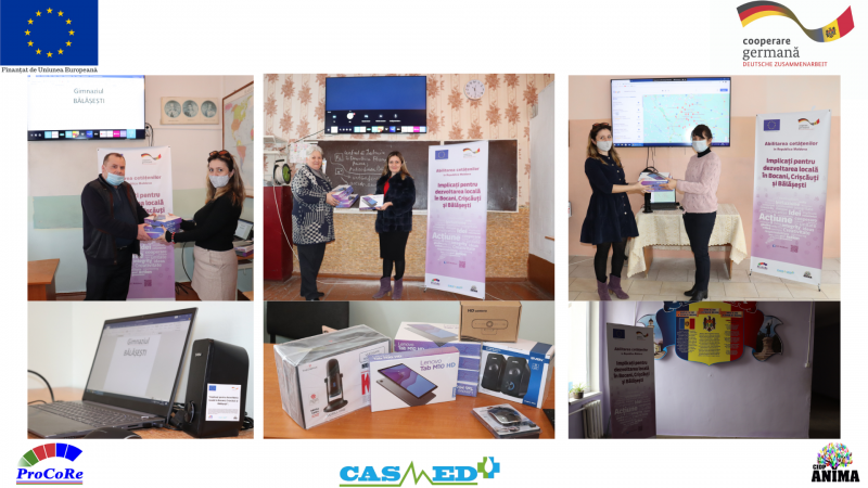 3 clase digitalizate și cca 500 elevi beneficiari a inițiativei implementată în 3 Gimnazii din regiunile rurale din Nord!
