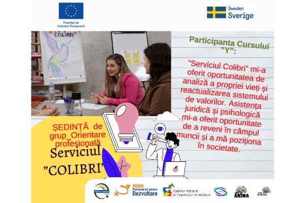 Serviciul ”Colibri” pentru tinere mămici NEET