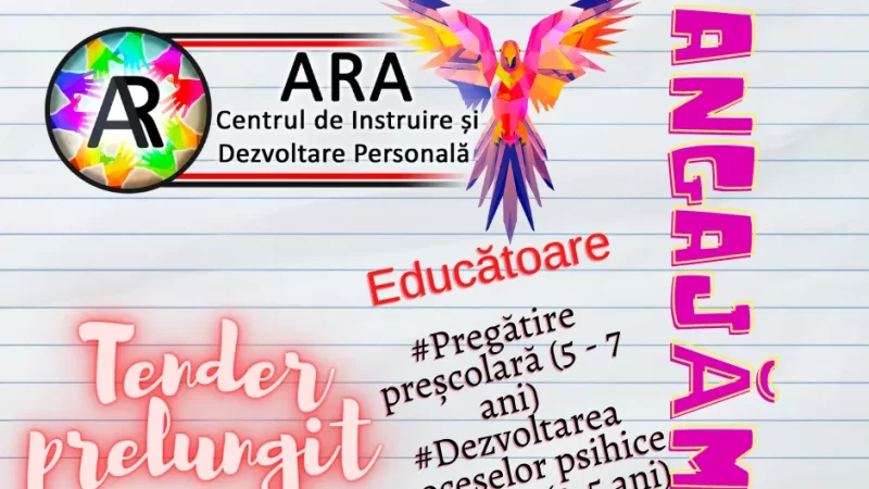 (Română) Tender prelungit: Educatoare