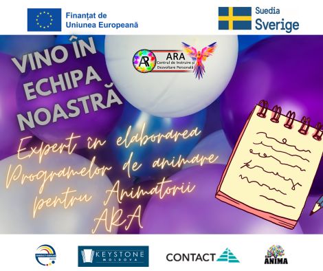 (Română) Vino în echipa noastră: Expert în elaborarea programelor de animare