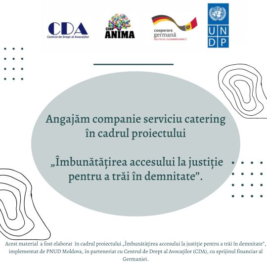 (Română) Angajăm companie serviciu catering în cadrul proectului