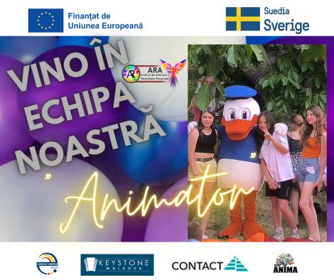 Vino în echipa noastră, angajăm „Animator”