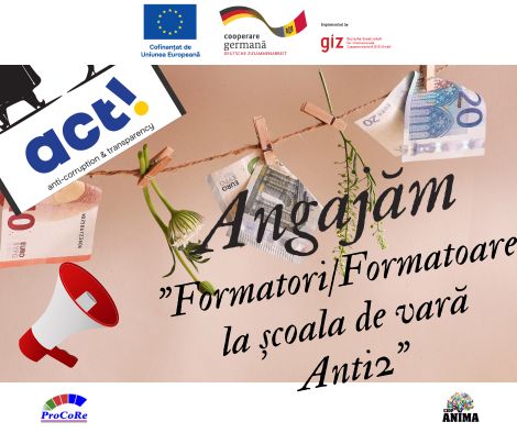 (Română) Angajăm formatori/formatoare la școala de vară Anti 2