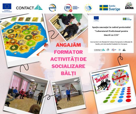(Română) Angajăm formator activități socializare Bălți