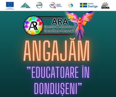ANGAJĂM „EDUCATOARE IN DONDUSENI”