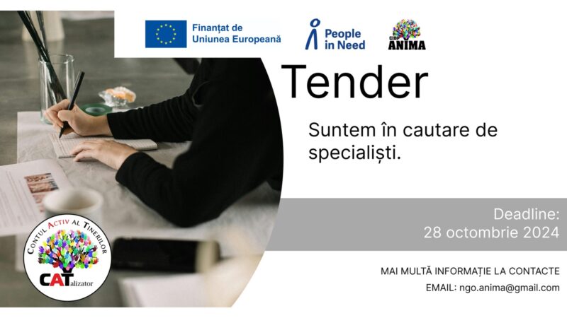 (Română) Concurs de selectare a doi/două Facilitatori/Facilitatoare pentru livrarea a 30 sesiuni în teren