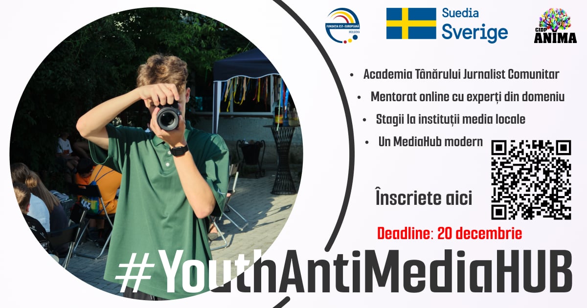 (Română) „#YouthAntiMediaHUB” -Aplicare deschisă